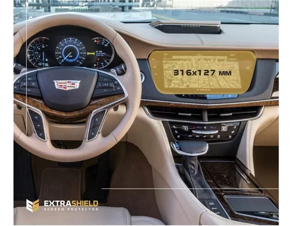 Cadillac CT6 2015 - 2019 Multimedia 8" ExtraShield Screeen Protector - 1 - Interior Dash Trim Kit