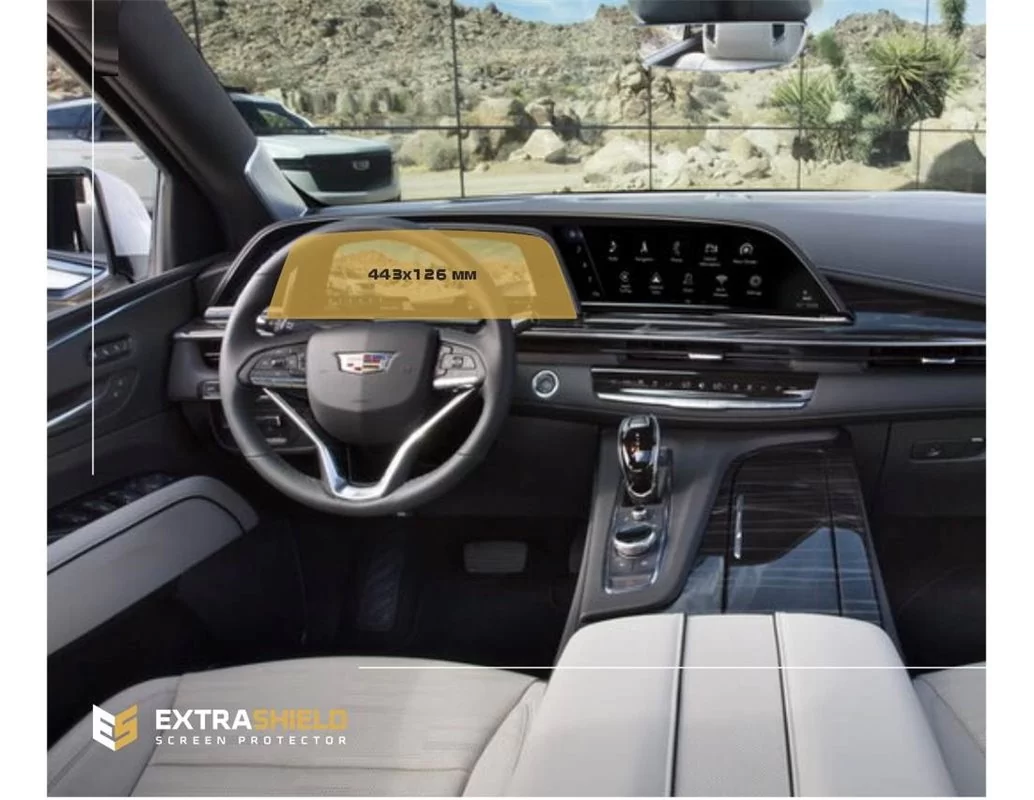 Cadillac Escalade 2021 - Present Digital Speedometer 14.2" ExtraShield Screeen Protector - 1 - Interior Dash Trim Kit