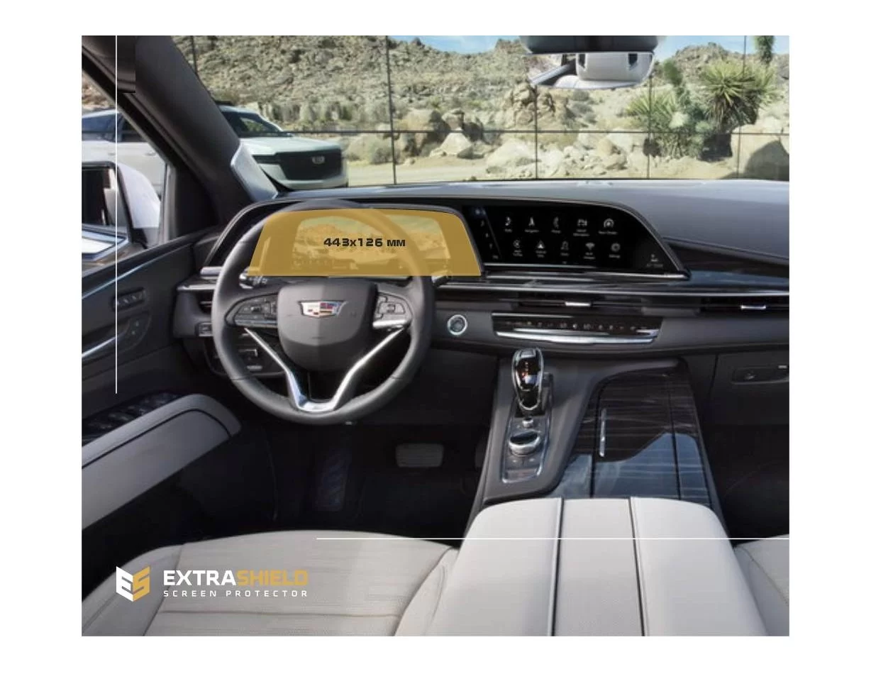 Cadillac Escalade 2021 - Present Digital Speedometer 14.2" ExtraShield Screeen Protector - 1 - Interior Dash Trim Kit