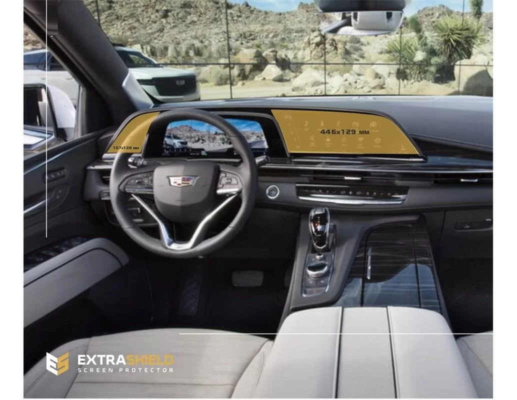 Cadillac Escalade 2021 - Present Multimedia system 16.9" x 7.2" ExtraShield Screeen Protector - 1 - Interior Dash Trim Kit