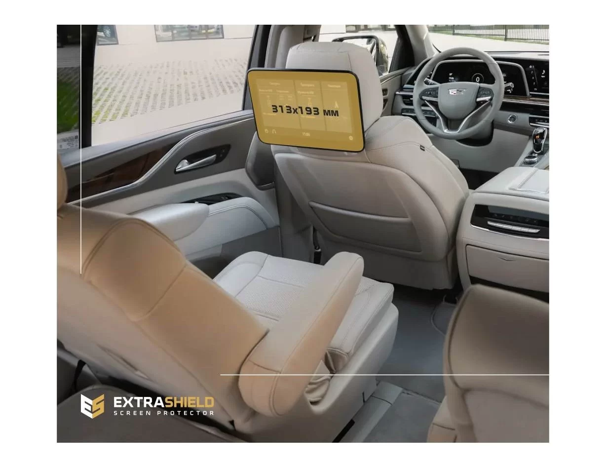 Cadillac Escalade 2021 - Present Passenger monitors (2 pcs,) ExtraShield Screeen Protector - 1 - Interior Dash Trim Kit