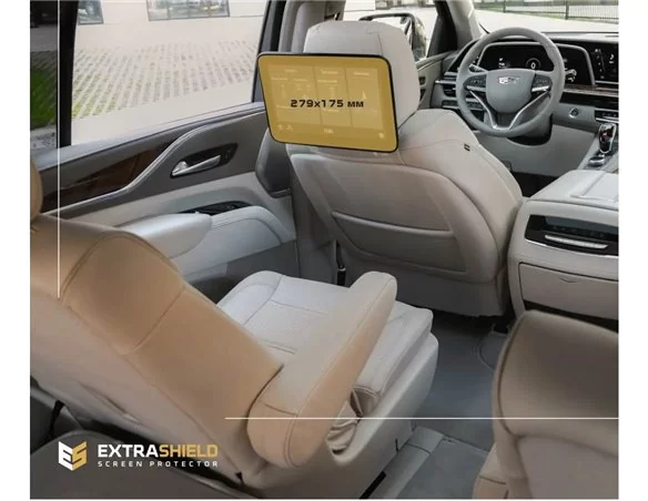 Cadillac Escalade 2021 - Present Passenger monitors (2 pcs,) ExtraShield Screeen Protector - 1 - Interior Dash Trim Kit