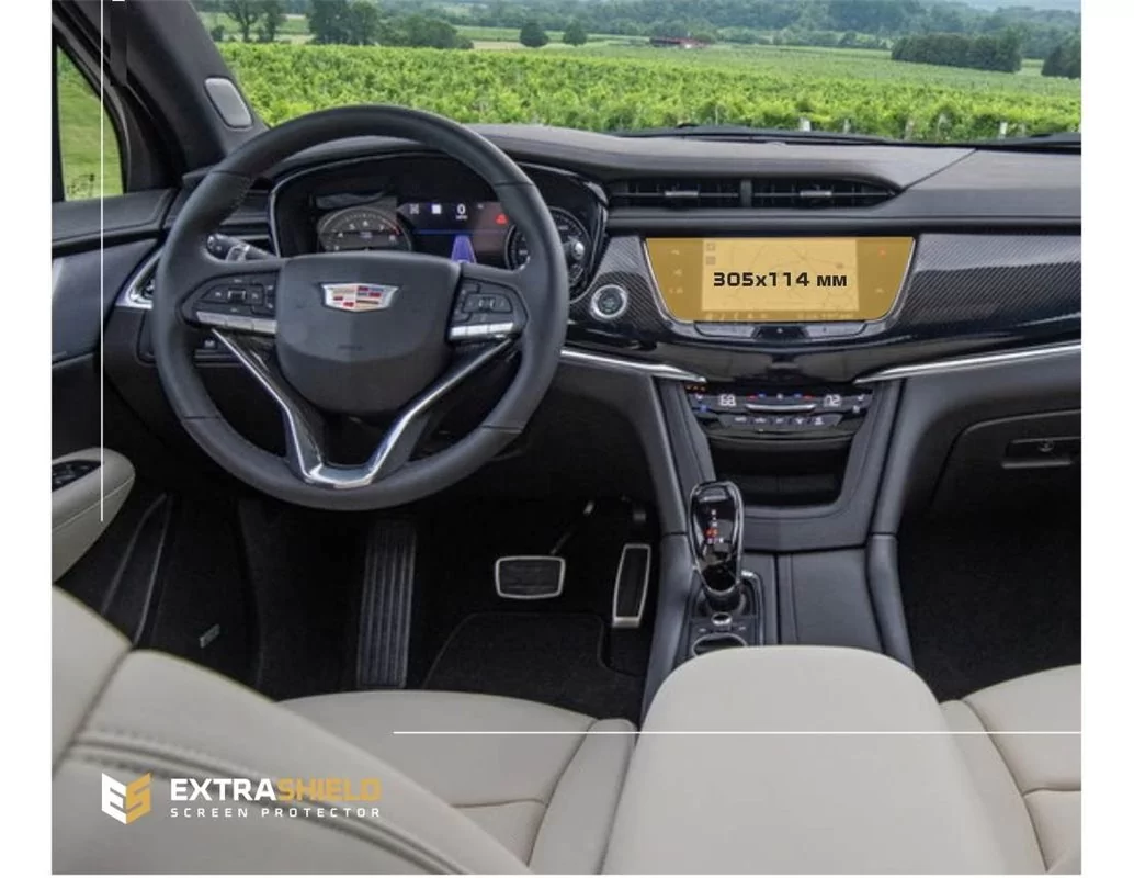 Cadillac XT6 2019 - Present Multimedia 8" ExtraShield Screeen Protector - 1 - Interior Dash Trim Kit