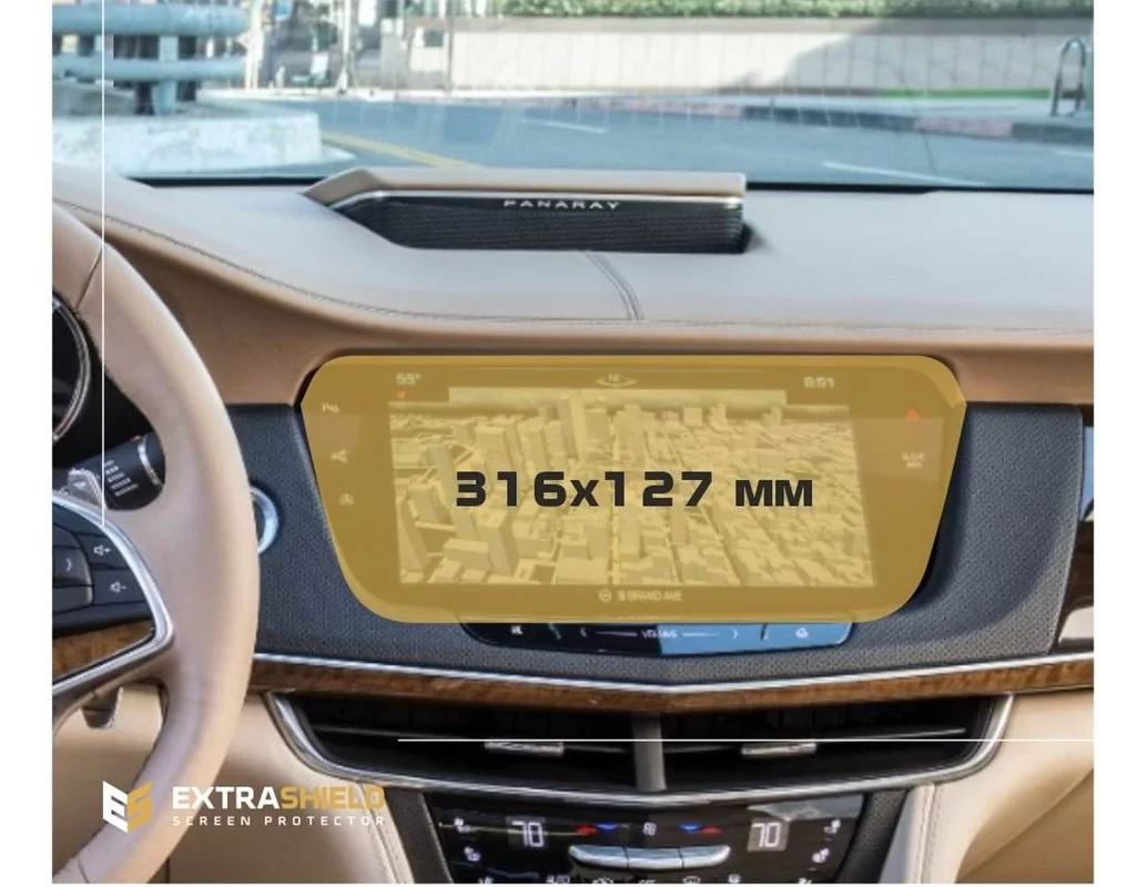 Cadillac XT6 2019 - Present Multimedia 8" ExtraShield Screeen Protector - 1 - Interior Dash Trim Kit