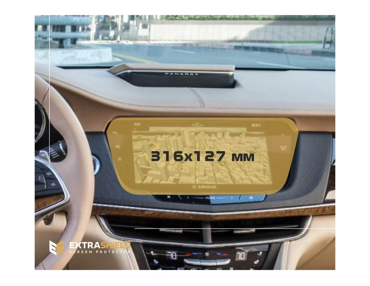 Cadillac XT6 2019 - Present Multimedia 8" ExtraShield Screeen Protector - 1 - Interior Dash Trim Kit