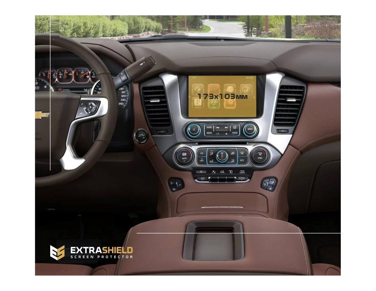 Chevrolet Tahoe 2013 - 2021 Multimedia 9" ExtraShield Screeen Protector - 1 - Interior Dash Trim Kit