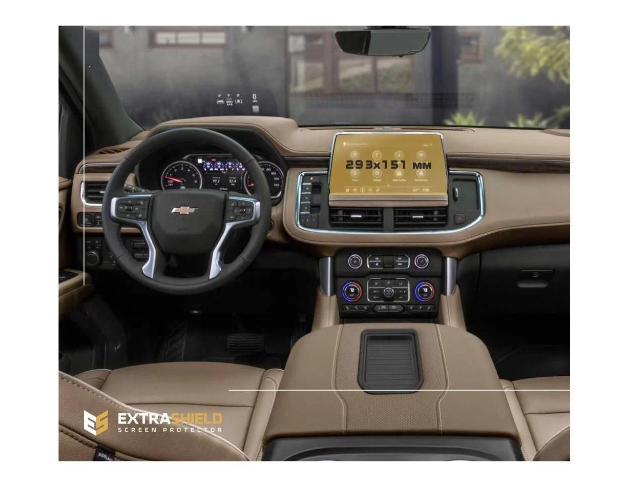Chevrolet Tahoe 2019 - 2022 Multimedia ExtraShield Screeen Protector - 1 - Interior Dash Trim Kit