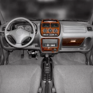 Suzuki Ignis 10.00-10.03 3D Interior Dashboard Trim Kit Dash Trim Dekor 5-Parts