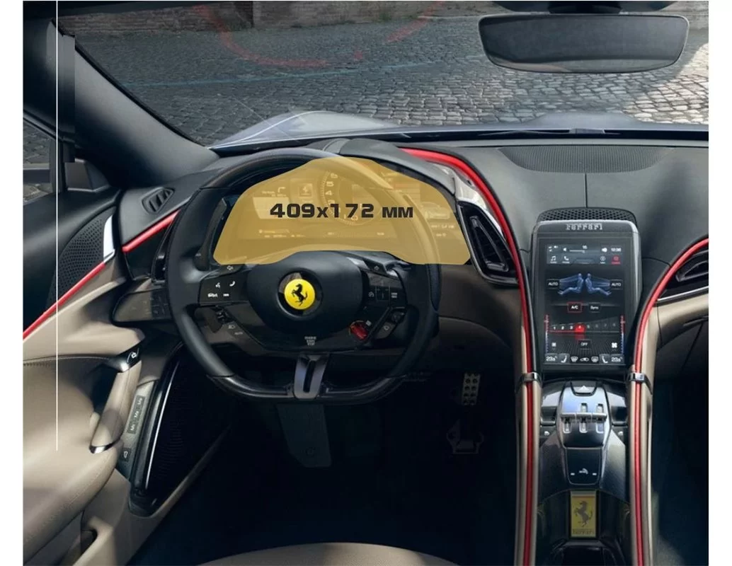 Ferrari Roma 2019 - Present Digital Speedometer ExtraShield Screeen Protector - 1 - Interior Dash Trim Kit