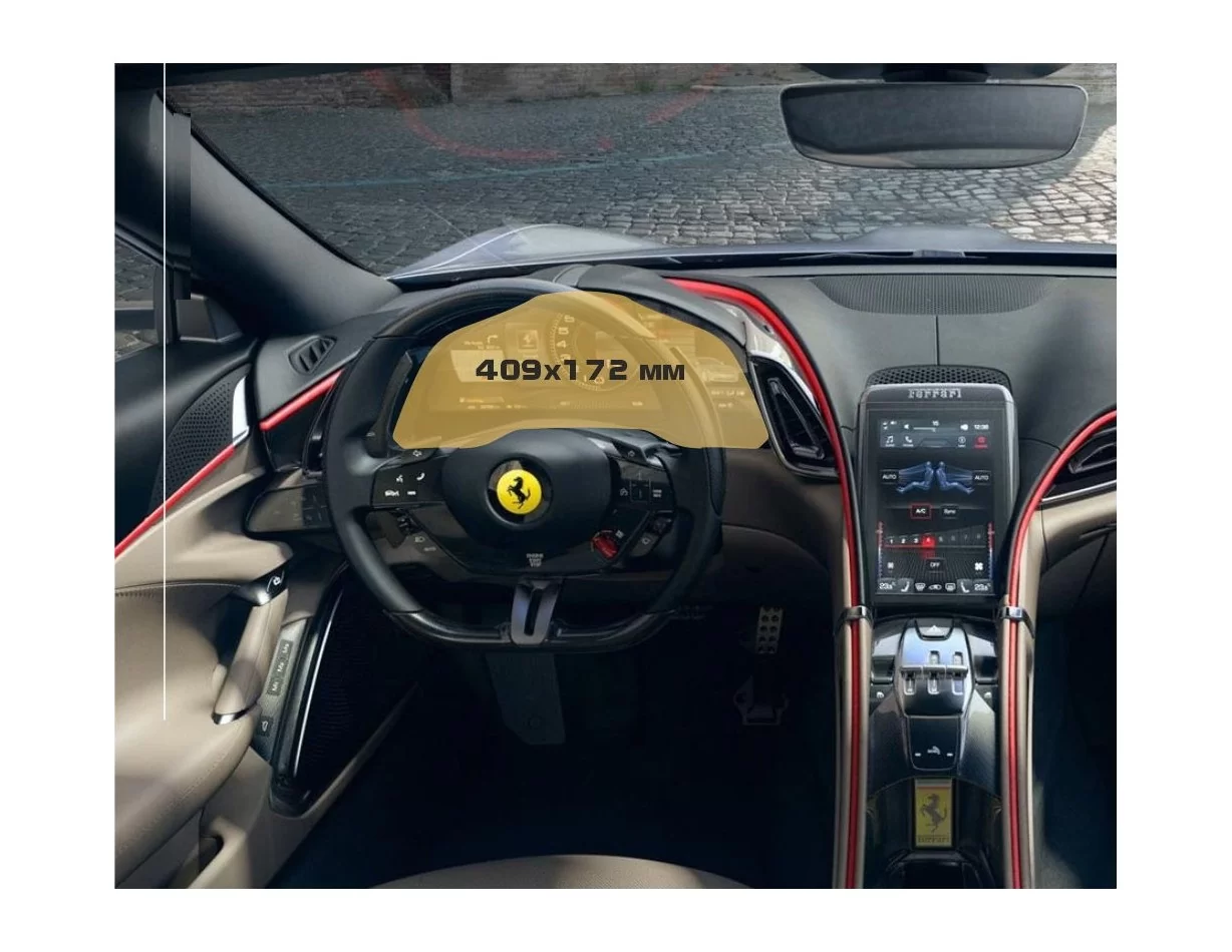 Ferrari Roma 2019 - Present Digital Speedometer ExtraShield Screeen Protector - 1 - Interior Dash Trim Kit