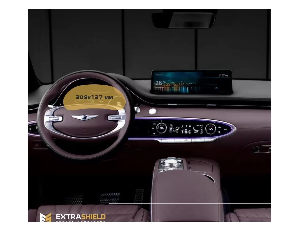 Genesis GV70 2020 - Present Digital Speedometer ExtraShield Screeen Protector - 1 - Interior Dash Trim Kit
