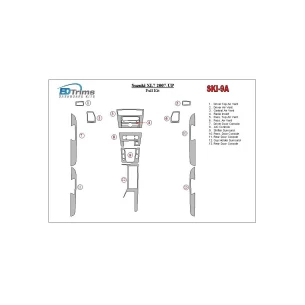 Suzuki XL7 2007-UP Full Set Interior BD Dash Trim Kit 2