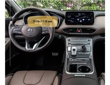 Hyundai Santa Fe 2021 - Present Digital Speedometer 12,3" ExtraShield Screeen Protector - 1 - Interior Dash Trim Kit