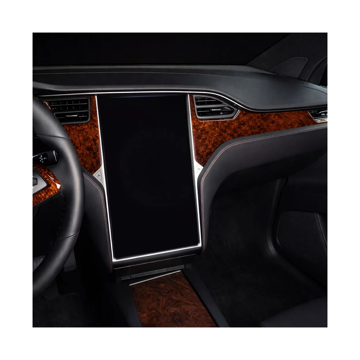 Tesla Model S Model X 2012-2020 Interior Dashboard Trim Kit Dash Trim Dekor 7-Parts