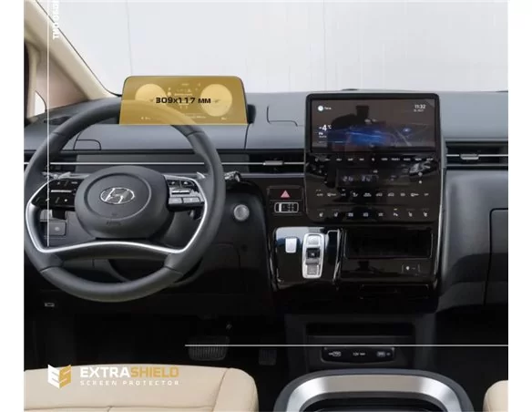 Hyundai Staria 2021 - Present Digital Speedometer ExtraShield Screeen Protector - 1 - Interior Dash Trim Kit