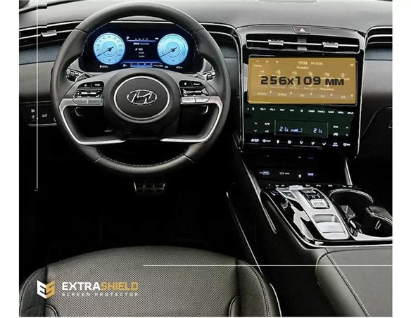 Hyundai Tucson 2021 - Present Multimedia 10,25" ExtraShield Screeen Protector - 1 - Interior Dash Trim Kit