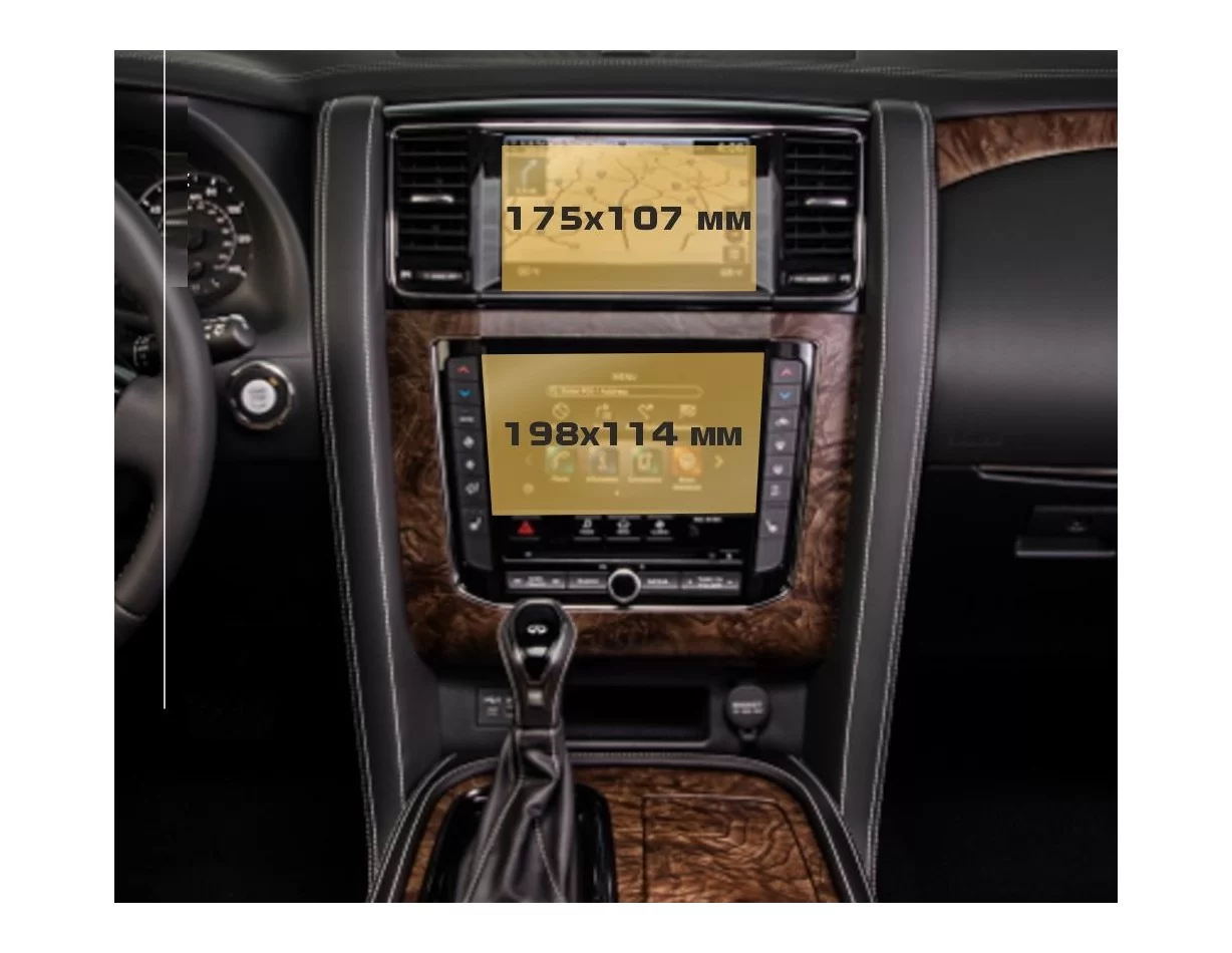 Infiniti QX80 (Z62) 2020 - Present Multimedia + Climate-Control 7-8" ExtraShield Screeen Protector - 1 - Interior Dash Trim Kit