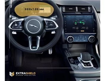 Jaguar E-Pace 2020 - Present Color multifunction display 12,3'' ExtraShield Screeen Protector - 1 - Interior Dash Trim Kit