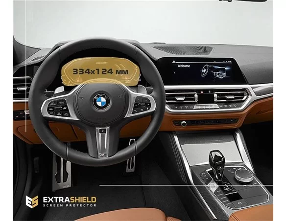 BMW 4 Series (G22) 2020 - Present Digital Speedometer (without sensor) 12,3" ExtraShield Screeen Protector - 1 - Interior Dash T