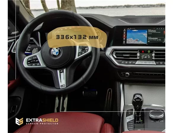 BMW 4 Series (G22) 2020 - Present Digital Speedometer (without sensor) 12,3" ExtraShield Screeen Protector - 1 - Interior Dash T