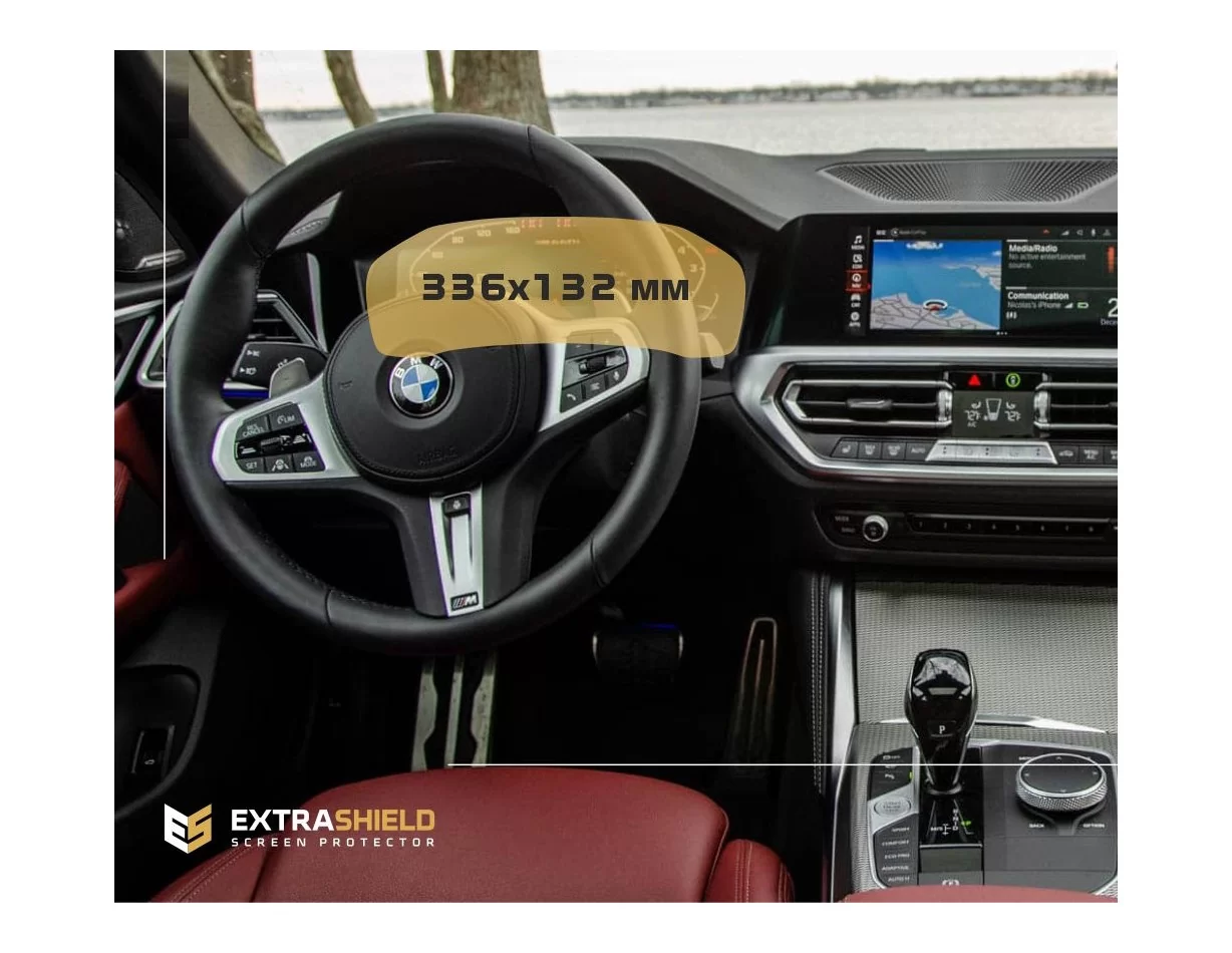 BMW 4 Series (G22) 2020 - Present Digital Speedometer (without sensor) 12,3" ExtraShield Screeen Protector - 1 - Interior Dash T