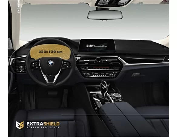 BMW 5 Series (G30) 2016 - 2020 Digital Speedometer (left button) 12,3" ExtraShield Screeen Protector - 1 - Interior Dash Trim Ki
