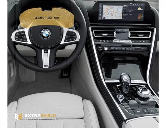 BMW 8 Series (G14-16) 2018 - Present Digital Speedometer (with sensor) 12,3" ExtraShield Screeen Protector - 1 - Interior Dash T