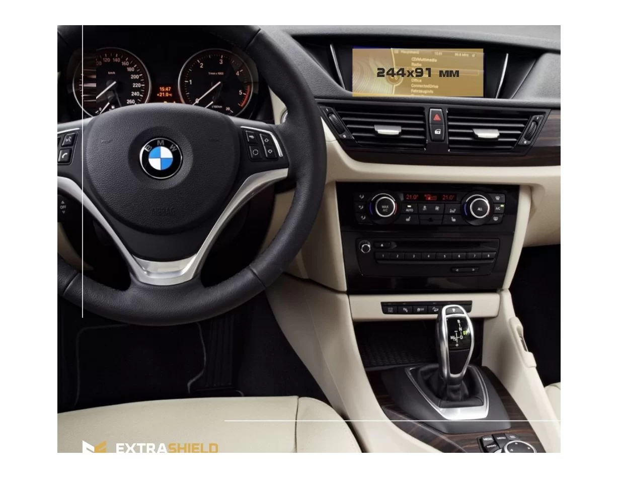 BMW X1 (E84) 2002 - 2015 Multimedia NBT 8,8" ExtraShield Screeen Protector - 1 - Interior Dash Trim Kit