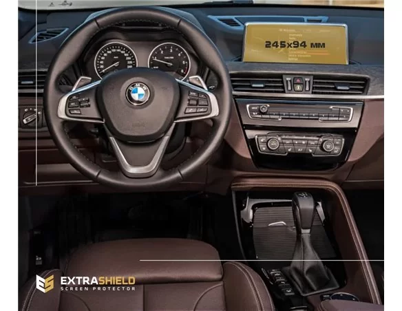 BMW X1 (F48) 2015 - 2019 Multimedia 8,8" ExtraShield Screeen Protector - 1 - Interior Dash Trim Kit