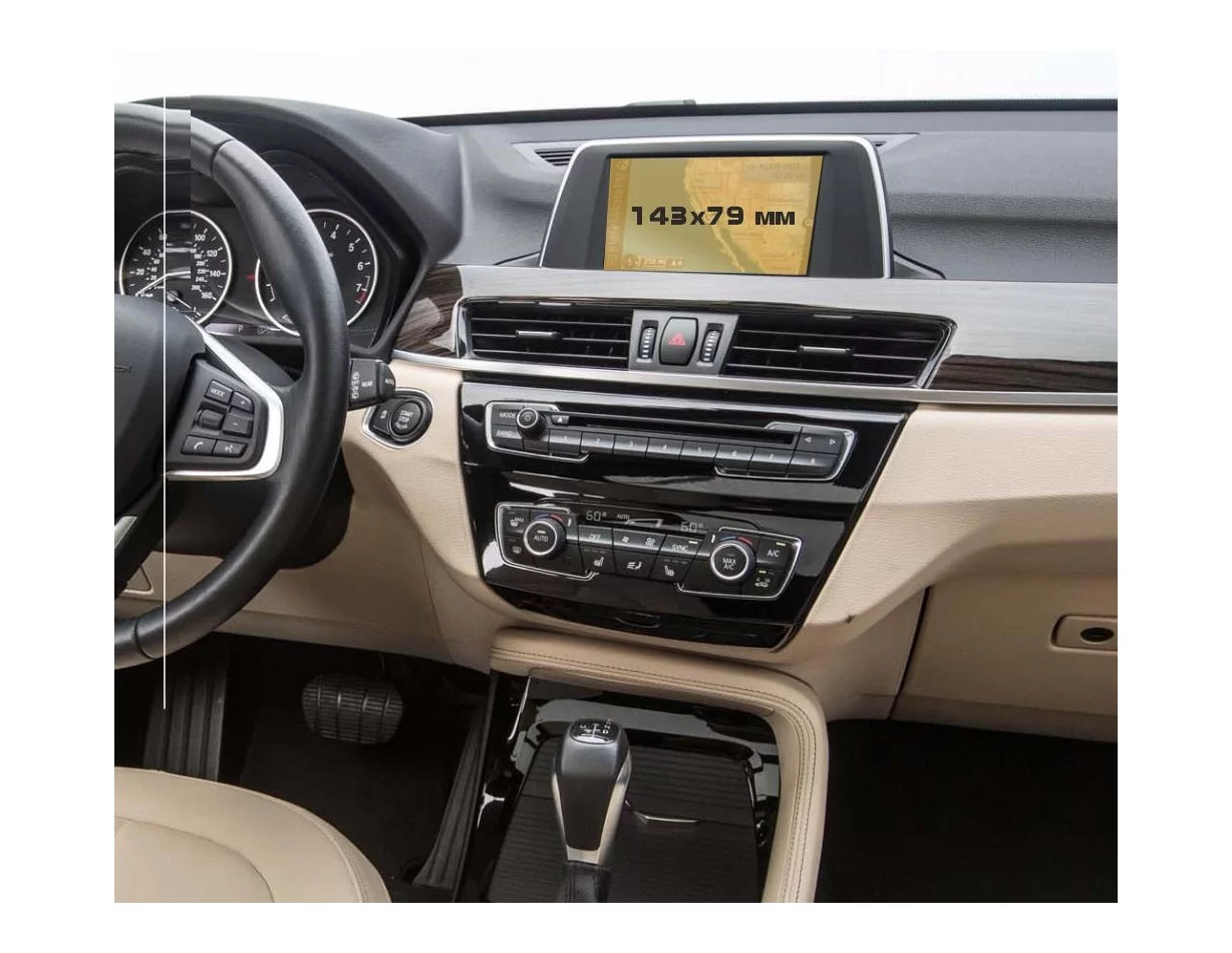 BMW X2 (F39) 2017 - Present Multimedia 6,5" ExtraShield Screeen Protector - 1 - Interior Dash Trim Kit