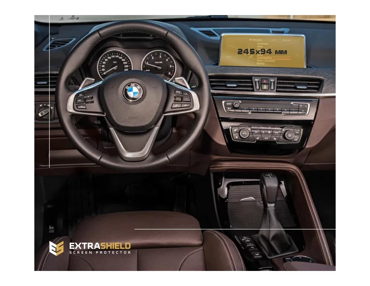BMW X2 (F39) 2017 - Present Multimedia 8,8" ExtraShield Screeen Protector - 1 - Interior Dash Trim Kit
