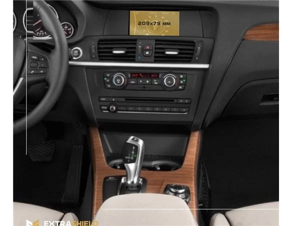 BMW X3 (F25) 2010 - 2014 Multimedia 8,8" ExtraShield Screeen Protector - 1 - Interior Dash Trim Kit