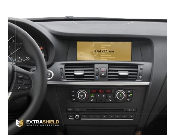 BMW X3 (F25) 2014 - 2017 Multimedia NBT 8,8" ExtraShield Screeen Protector - 1 - Interior Dash Trim Kit
