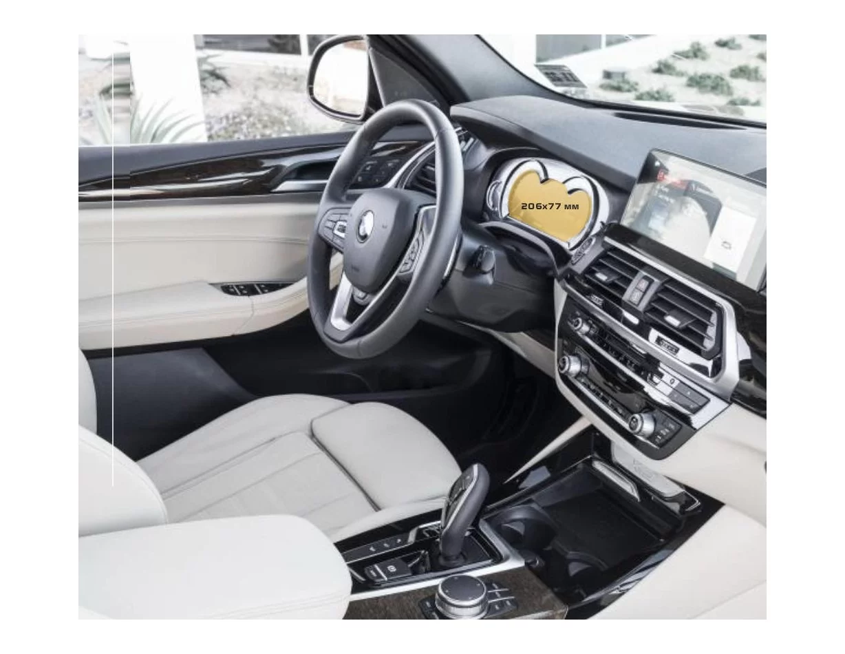 BMW X3 (G01) 2017 - 2021 Digital Speedometer (Central) 12,3" ExtraShield Screeen Protector - 1 - Interior Dash Trim Kit