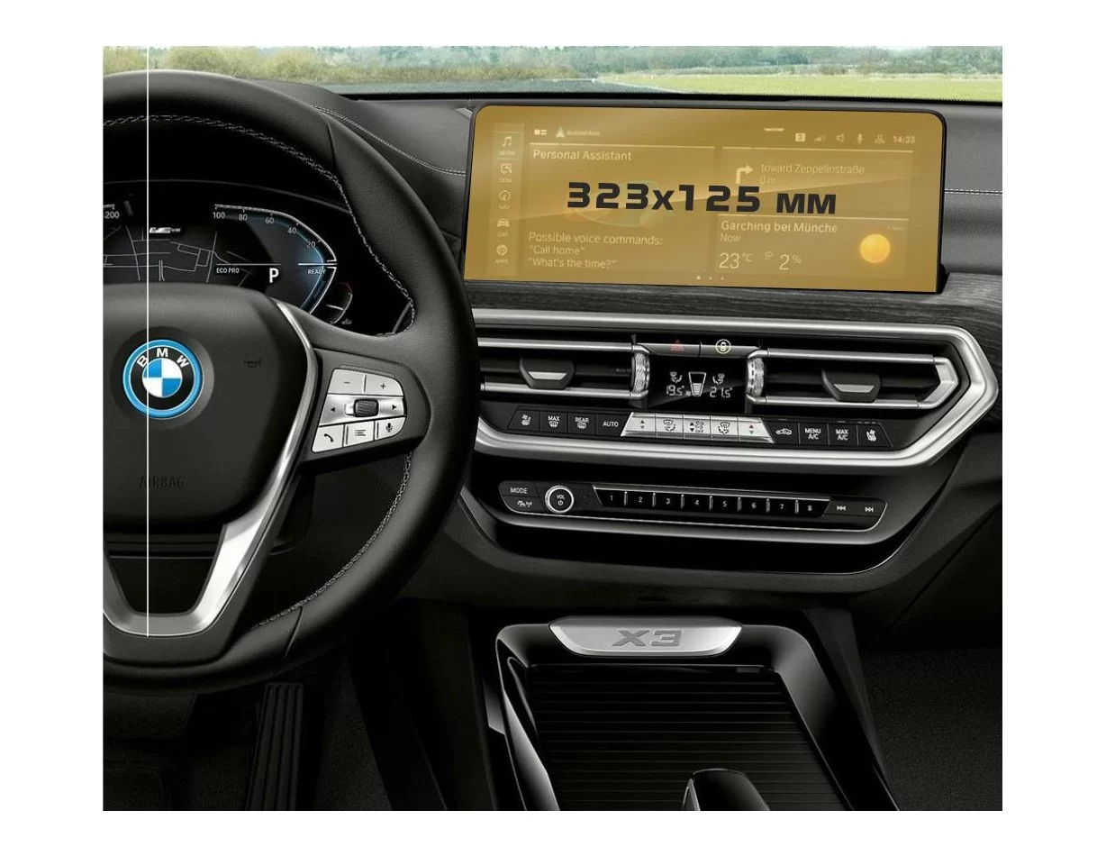 BMW X3 (G01) 2021 - Present Multimedia 12,3" ExtraShield Screeen Protector - 1 - Interior Dash Trim Kit