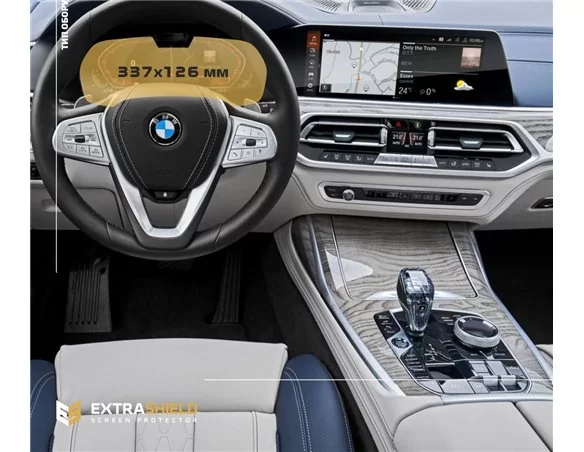 BMW X6 (G06) 2019 - Present Digital Speedometer (with sensor) 12,3" ExtraShield Screeen Protector - 1 - Interior Dash Trim Kit