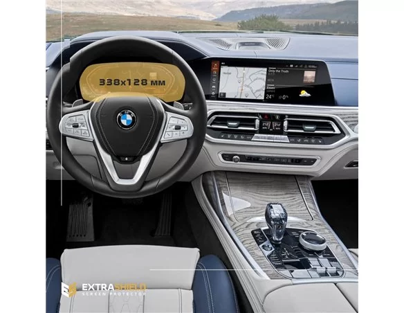 BMW X7 (G07) 2018 - Present Digital Speedometer (without sensor) 12,3" ExtraShield Screeen Protector - 1 - Interior Dash Trim Ki