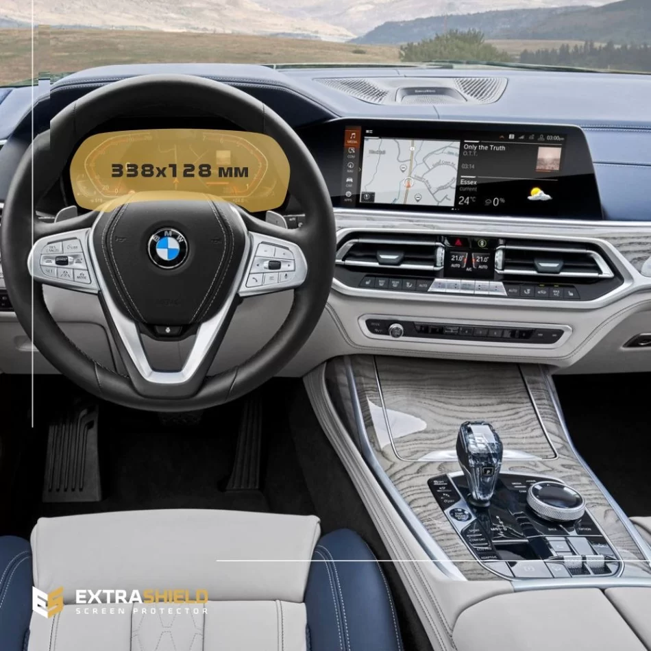 BMW X7 (G07) 2018 - Present Digital Speedometer (without sensor) 12,3" ExtraShield Screeen Protector - 1 - Interior Dash Trim Ki