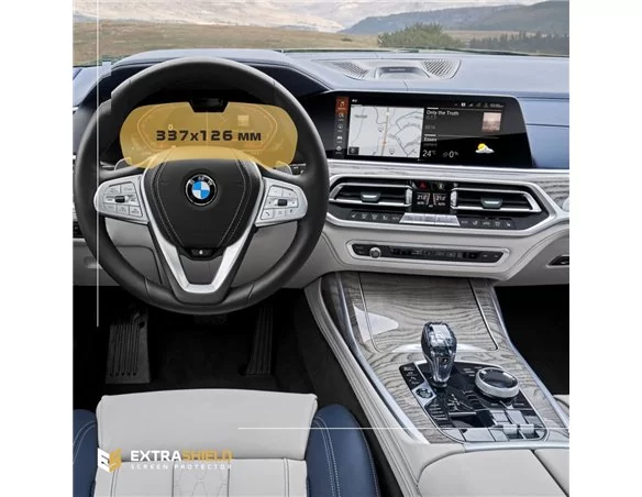 BMW X7 (G07) 2018 - Present Digital Speedometer (with sensor) 12,3" ExtraShield Screeen Protector - 1 - Interior Dash Trim Kit