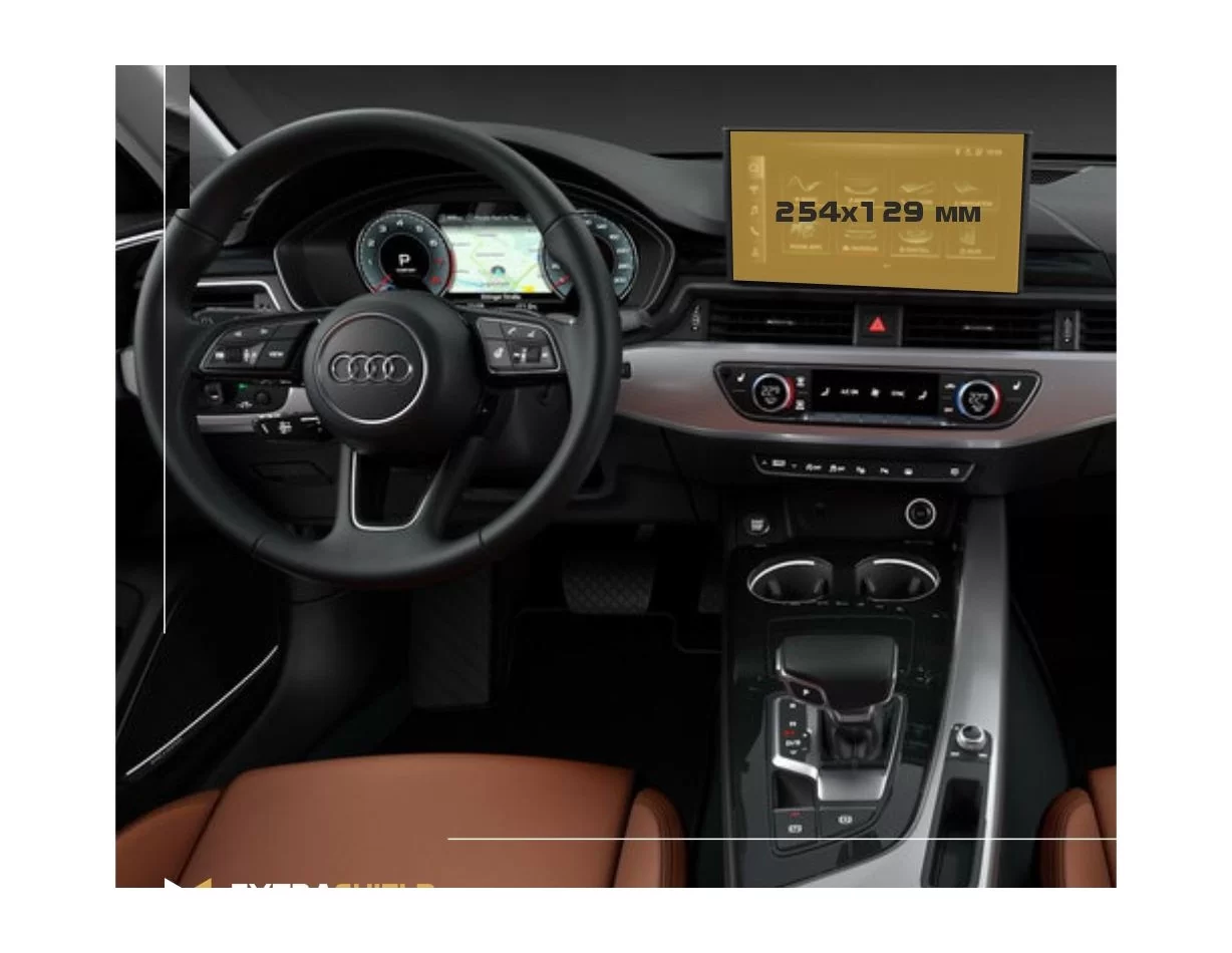 Audi A4 (B9) Pre-facelift 2015 - 2020 Multimedia MMI 8,3" ExtraShield Screeen Protector - 1 - Interior Dash Trim Kit