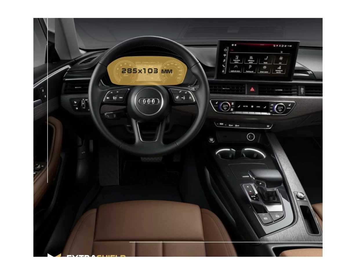 Audi A4 (B9) Facelift 2019 - Present Digital Speedometer Audi Virtual Cockpit 12,3" ExtraShield Screeen Protector - 1 - Interior