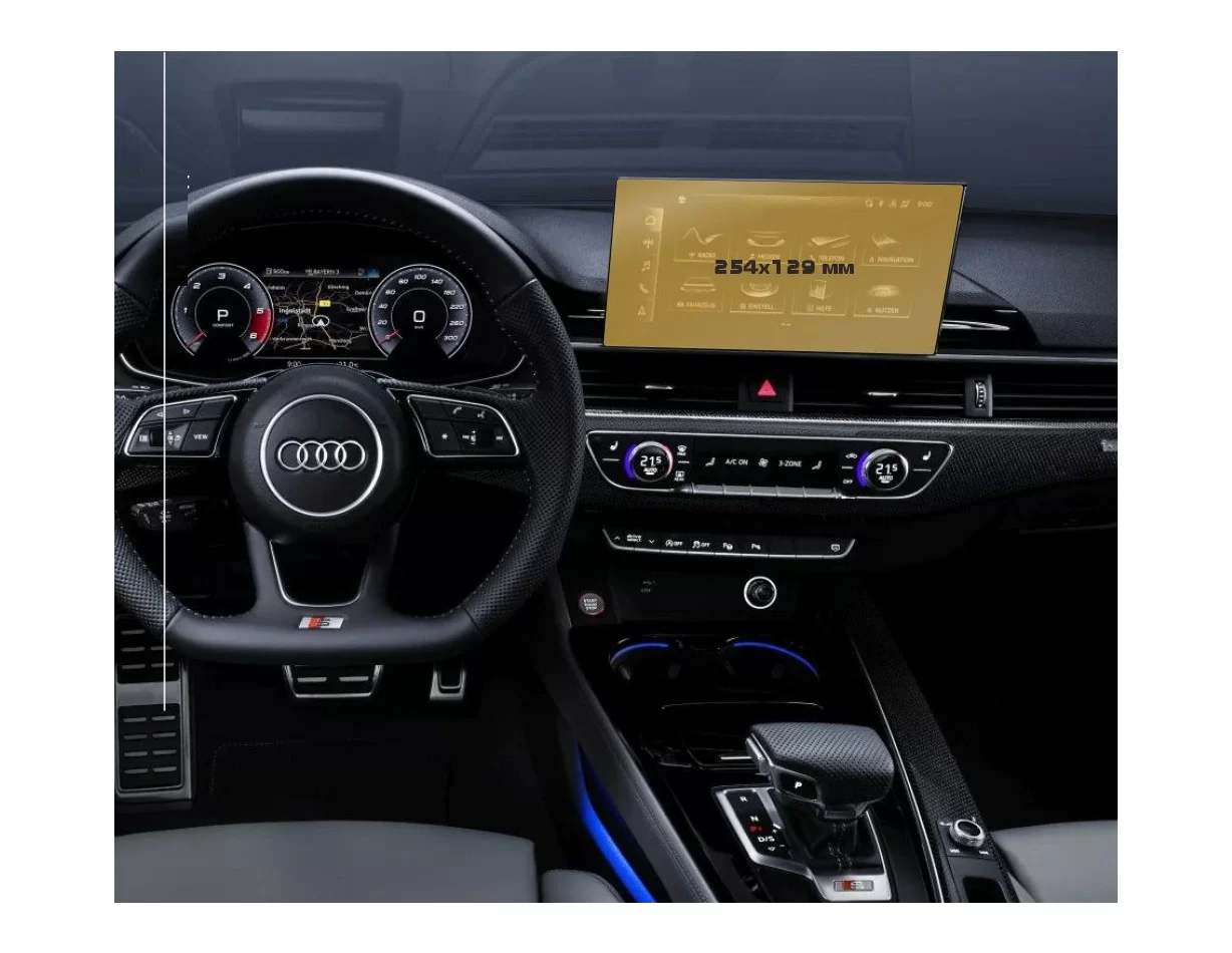 Audi A5 (F5) Pre-facelift 2016 - 2020 Multimedia MMI 8,3" ExtraShield Screeen Protector - 1 - Interior Dash Trim Kit