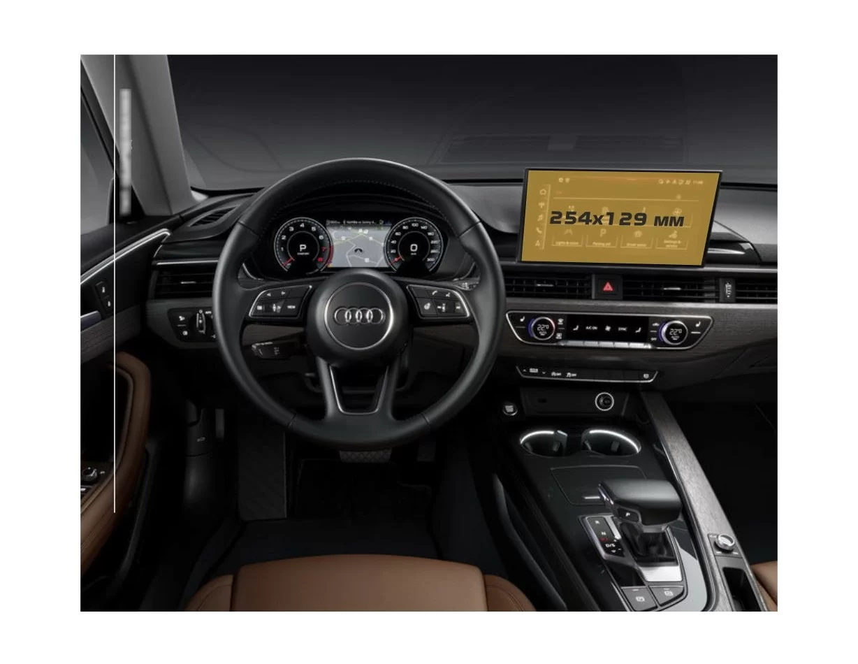 Audi A5 (F5) Facelift 2019 - Present Multimedia MMI 10,1" ExtraShield Screeen Protector - 1 - Interior Dash Trim Kit