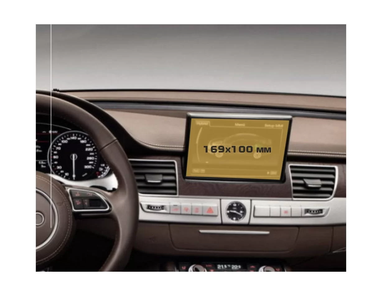Audi A8 (D4) 2013 - 2017 Multimedia MMI 8" ExtraShield Screeen Protector - 1 - Interior Dash Trim Kit