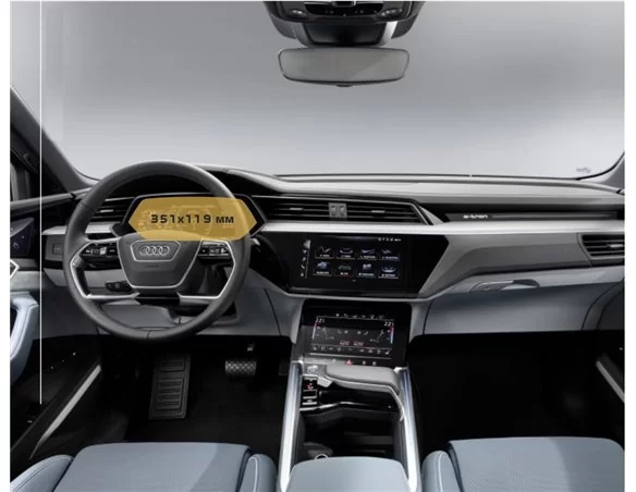 Audi E-tron GT (RS) 2021 - Present Digital Speedometer 12,3" ExtraShield Screeen Protector - 1 - Interior Dash Trim Kit