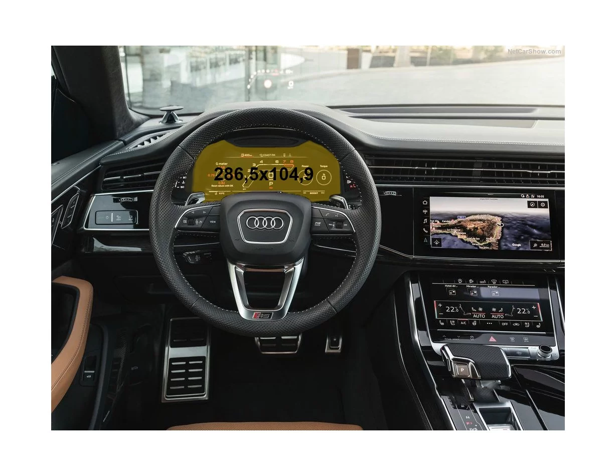 Audi Q8 (4MN) 2018 - Present Digital Speedometer Audi Virtual Cockpit 12,3" ExtraShield Screeen Protector - 1 - Interior Dash Tr