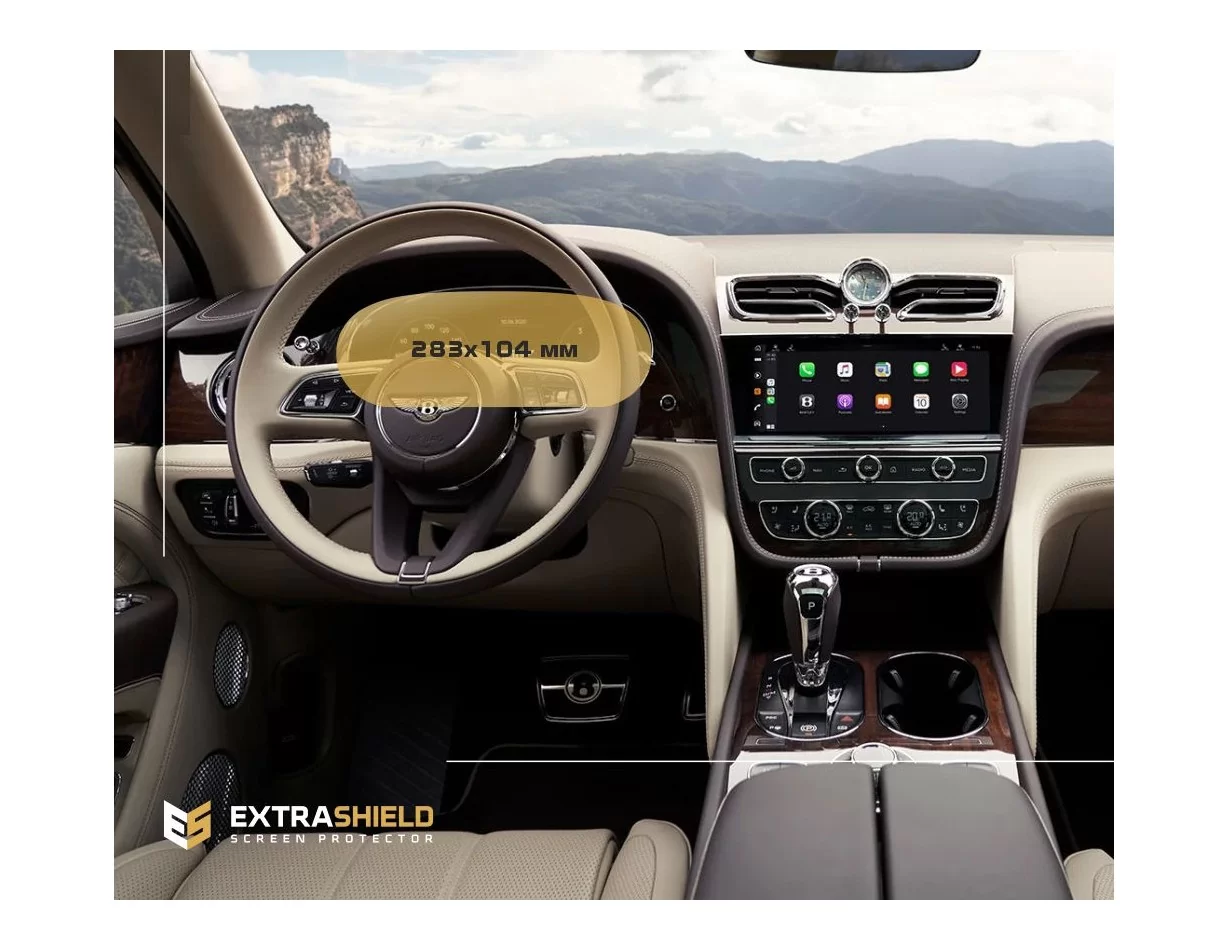 Bentley Bentayga 2020 - Present Digital Speedometer ExtraShield Screeen Protector - 1 - Interior Dash Trim Kit