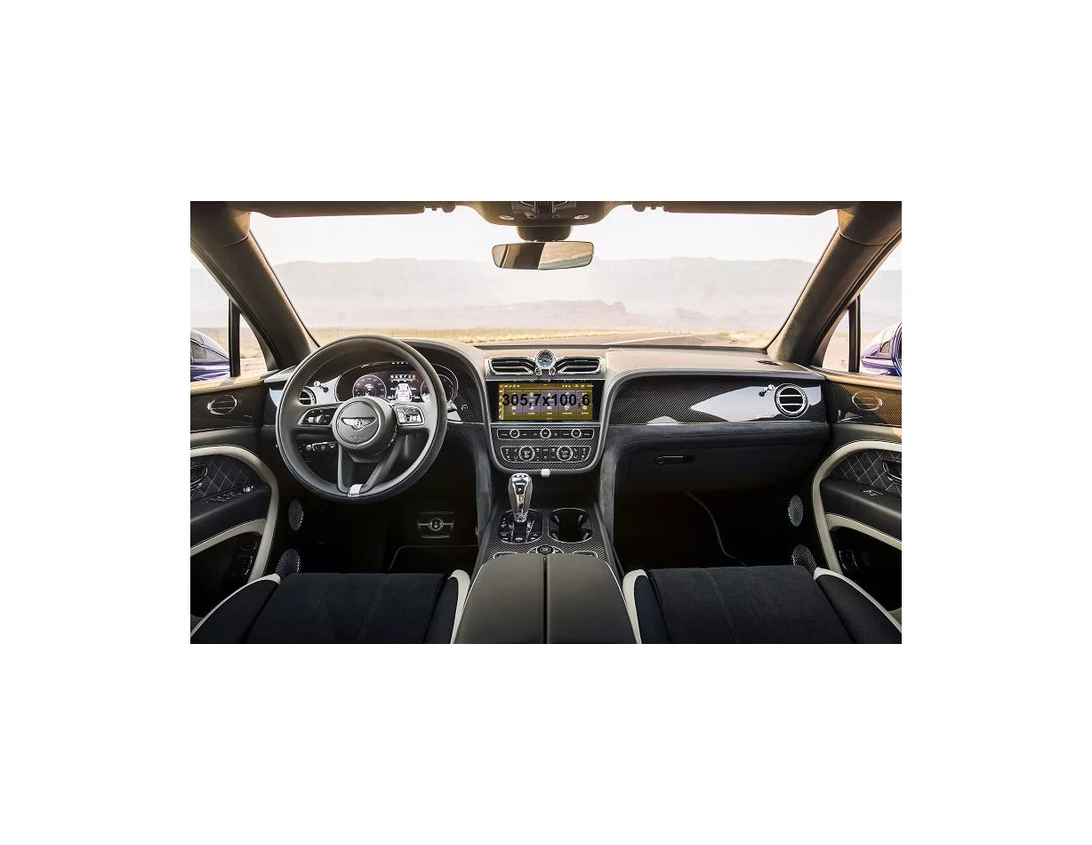 Bentley Bentayga 2020 - Present Multimedia 10,9" ExtraShield Screeen Protector - 1 - Interior Dash Trim Kit