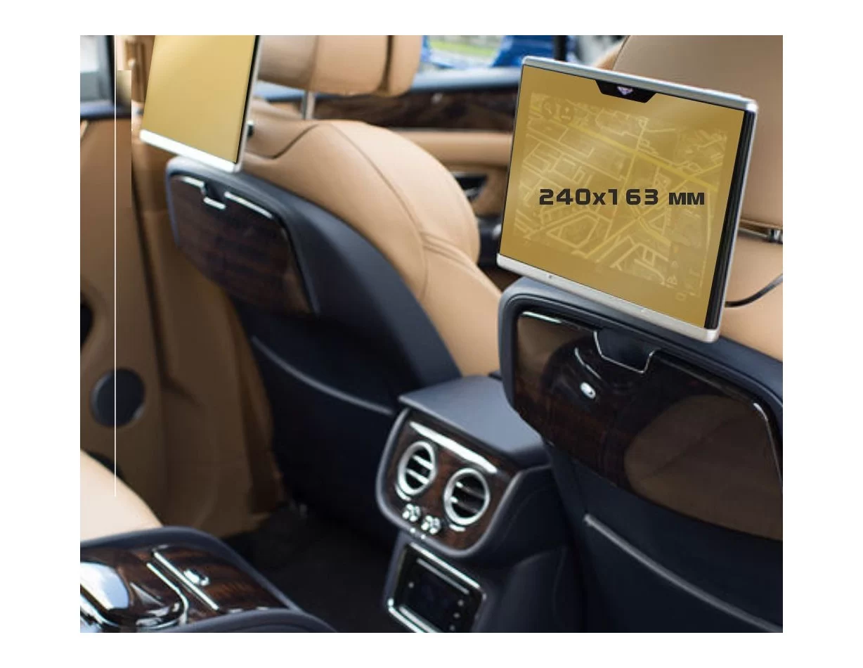 Bentley Bentayga 2016 - Present Passenger monitors (2pcs,) 12,5" ExtraShield Screeen Protector - 1 - Interior Dash Trim Kit