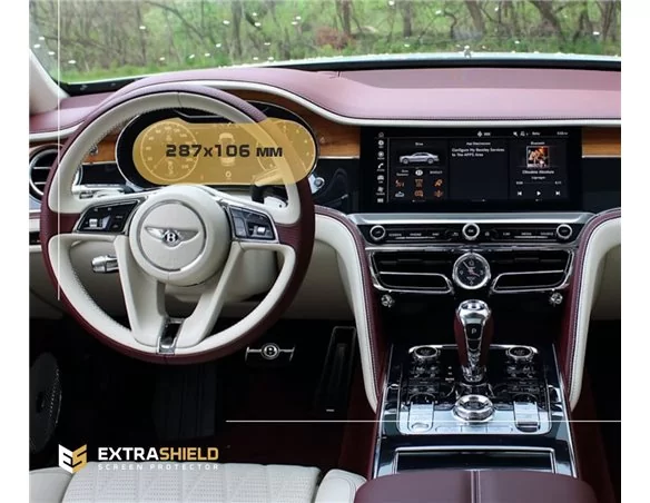 Bentley Flying Spur 2019 - Present Digital Speedometer ExtraShield Screeen Protector - 1 - Interior Dash Trim Kit